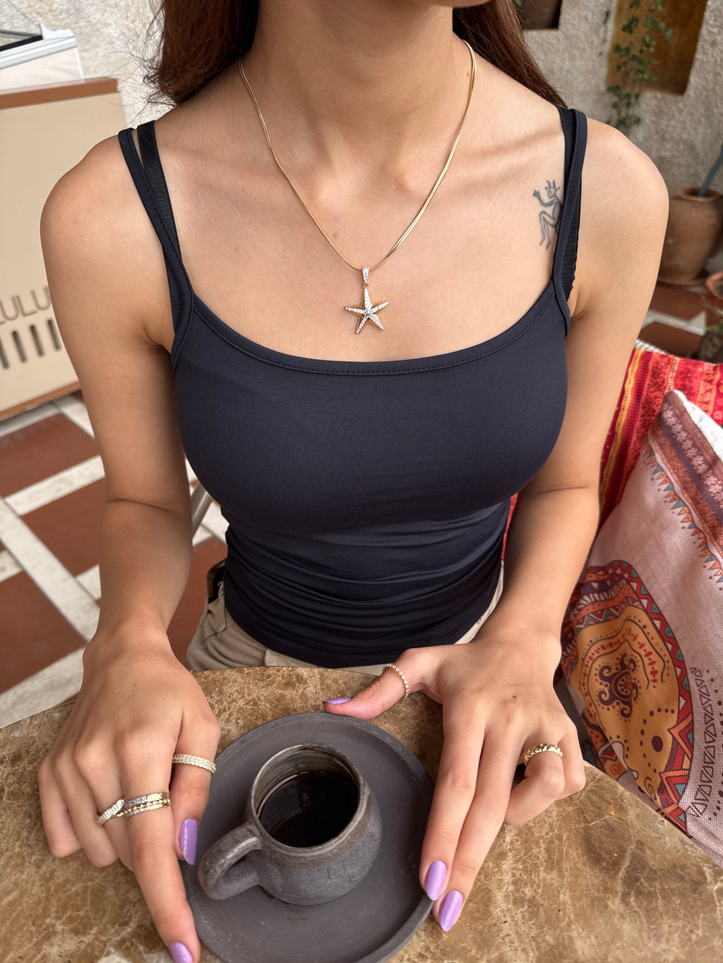 aşlı Deniz Yıldızı Kolye