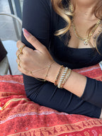 Burgu & Motif Detaylı 3’lü Bileklik Kombini