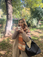 Ekose Desenli Bukle Şal