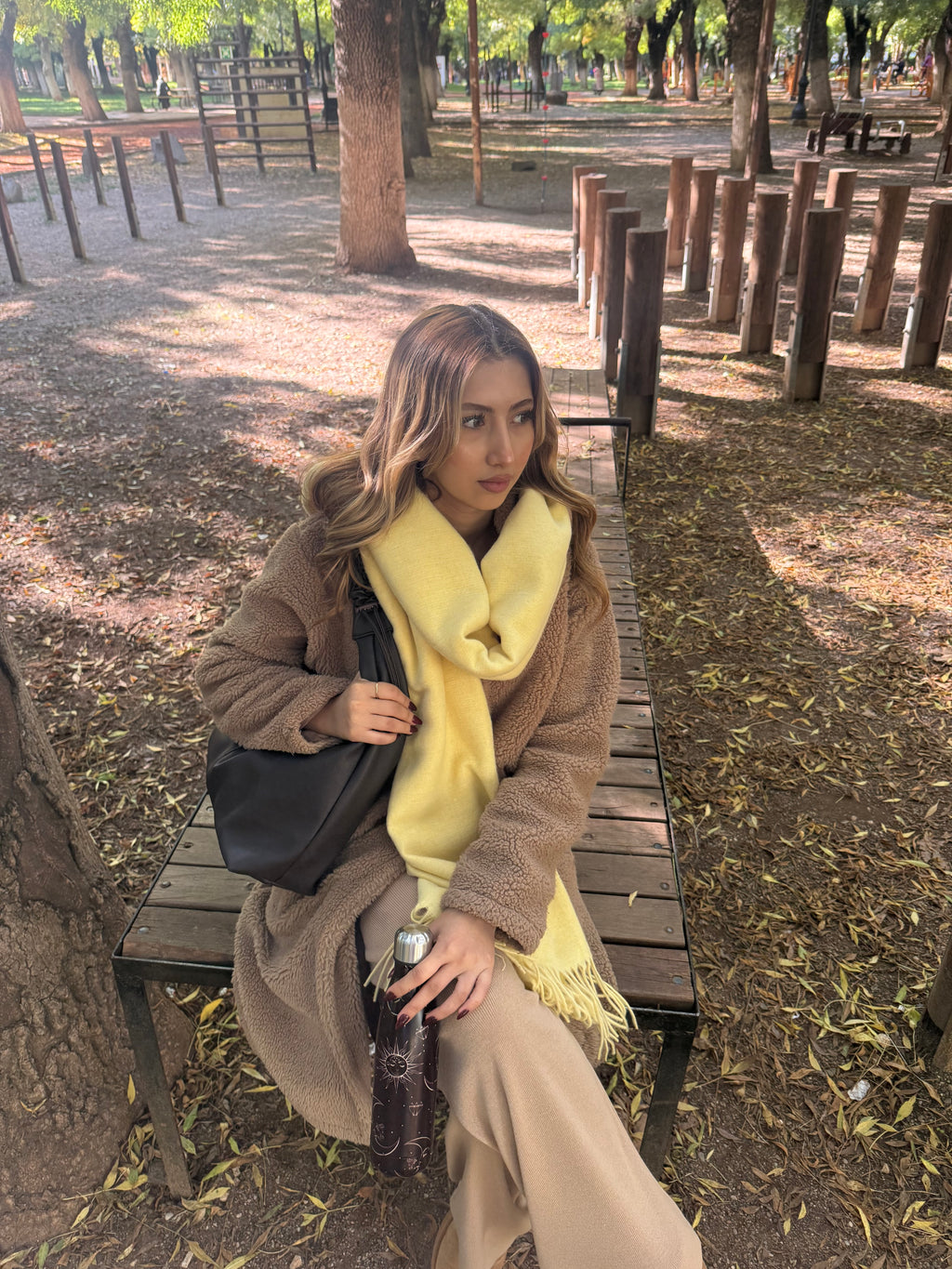 Yumuşak Dokulu Püsküllü Şal – Sarı